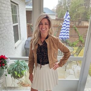 BCBGMaxAzria Tan Leather Jacket